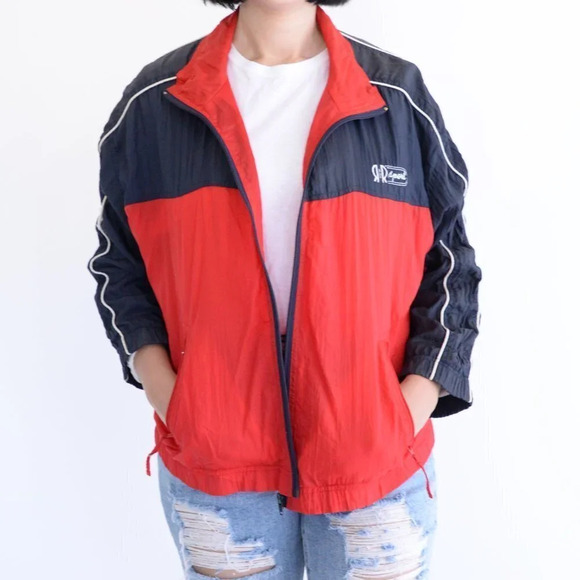 Vintage VIP Peities R&R Sport Red and Navy Lightweight Jacket - Picture 2 of 13